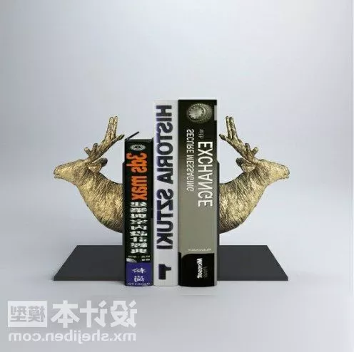 Bookend With Book 3d model Bookend With Book 3d model