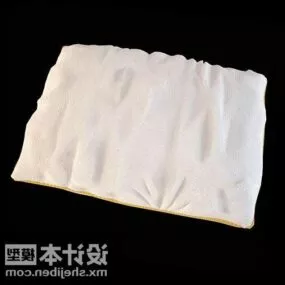 Realistic White Fabric Pillow 3d model