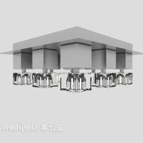 Square Ceiling Light 3d model