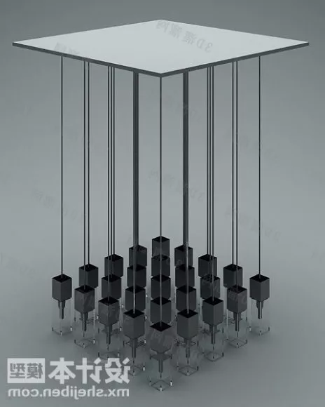 Detailed Crystal Chandelier 3d model