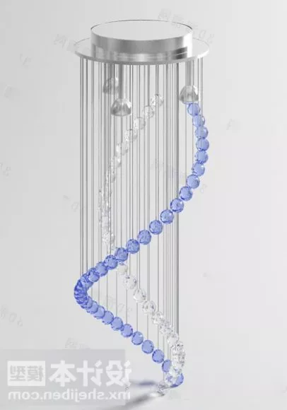 Rustic Style Chandelier Lamp 3d model