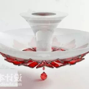Ceiling Light White Shade 3d model