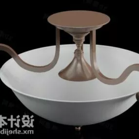 Ceiling Light White Bowl Shaped 3d model