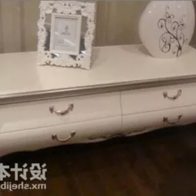 Living Room Console Cabinet V1 3d model