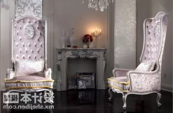 Classic Sofa With Fireplace Set 3d model Classic Sofa With Fireplace Set 3d model