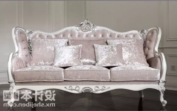 Classic Sofa Velvet Material 3d model Classic Sofa Velvet Material 3d model