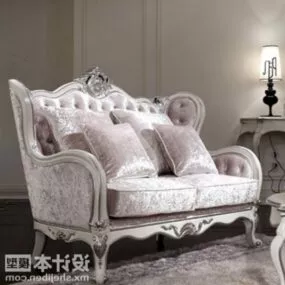 Double Sofa European Style 3d model