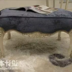 European Sofa Stool 3d model