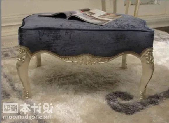 European Sofa Stool 3d model European Sofa Stool 3d model