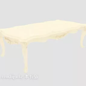 European Coffee Table White Color 3d model