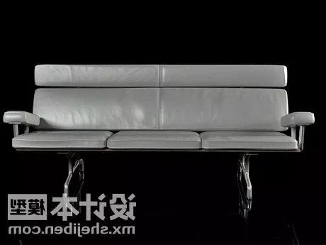 Living Room Sofa White Leather 3d model Living Room Sofa White Leather 3d model