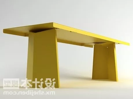 Yellow Table Simple Style 3d model Yellow Table Simple Style 3d model