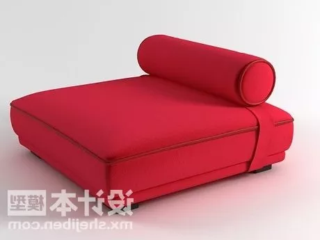 Red Sofa Daybed 3d model Red Sofa Daybed 3d model