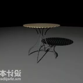 Round Iron Table 3d model