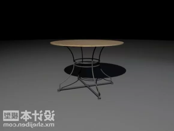 Round Coffee Table Iron Base 3d model Round Coffee Table Iron Base 3d model