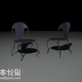 Solid Iron Coffee Chair 3d model