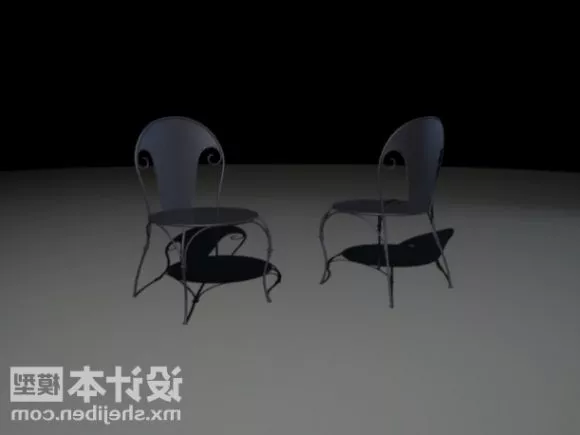 Solid Iron Coffee Chair 3d model Solid Iron Coffee Chair 3d model