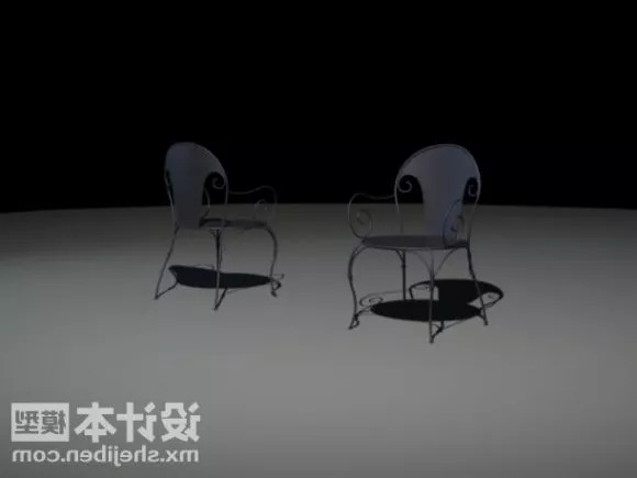 Iron Chair Solid Style 3d model Iron Chair Solid Style 3d model