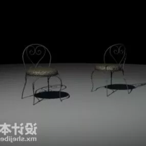 Antique Iron Chair 3d model