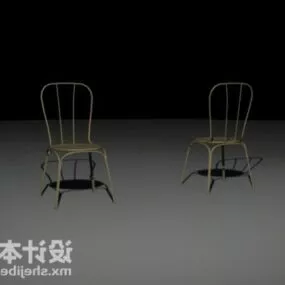 High Back Iron Chair 3d model
