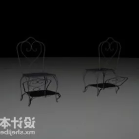Iron Chair Classic Style Design 3d model