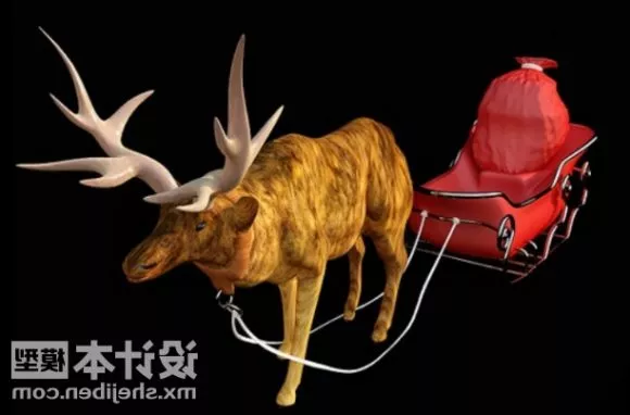 Dog Sled Transport 3d model