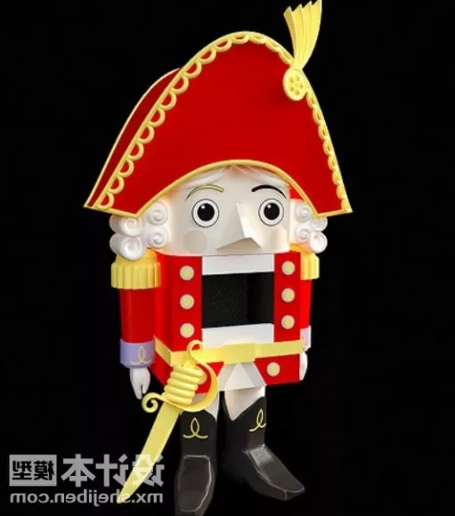 New Year Cartoon Character Decorating 3d model New Year Cartoon Character Decorating 3d model