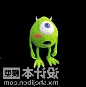 One Eye Monster Stuffed Toy 3d model