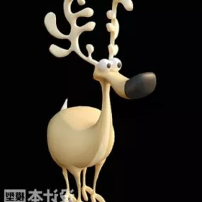 New Year Christmas Deer Toy 3d model