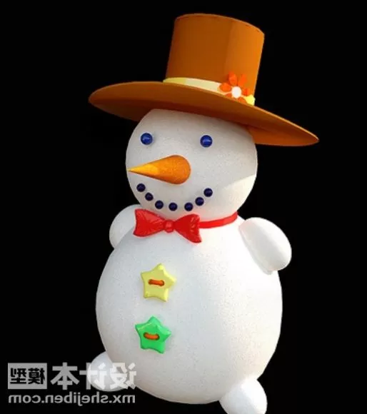 New Year Snowman 3d model New Year Snowman 3d model