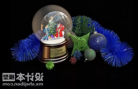 Terrain Inside Glass Sphere 3d model