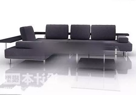 Modern Sofa Combination With Table 3d model Modern Sofa Combination With Table 3d model