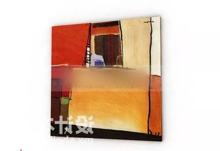 Hang Painting Modern Style 3d model Hang Painting Modern Style 3d model