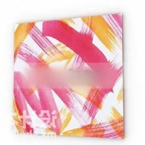 Decorative Painting Abstract 3d model