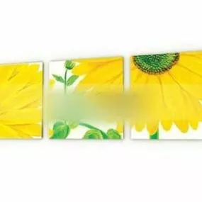 Yellow Flower Painting 3d model