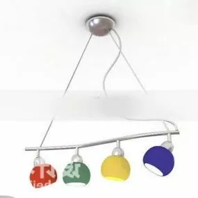 Kitchen Colorful Chandelier 3d model