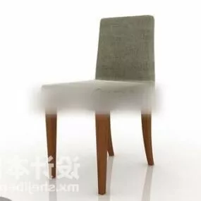 Restaurant Chair Grey Fabric 3d model