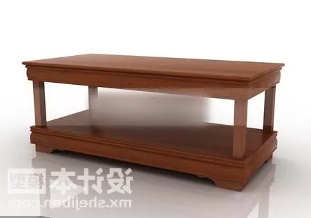 Asian Wood Coffee Table 3d model Asian Wood Coffee Table 3d model