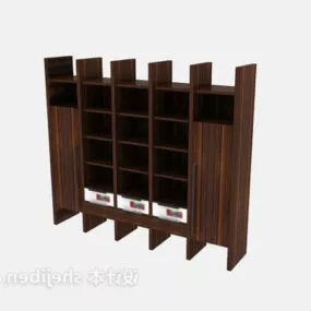 Modern Bookcase Stylized 3d model
