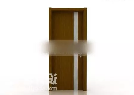 Vintage Door With Simple Frame Style 3d model