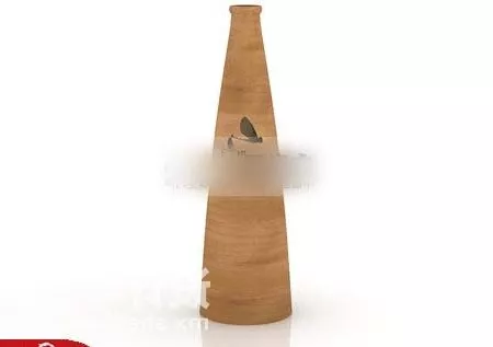 Terracotta Vase Line Pattern 3d model