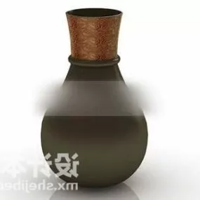 Black Vase Decorative 3d model