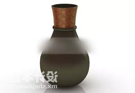 Oval Vase Wave Pattern 3d model