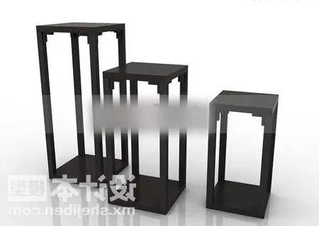 Stool Table Grey Painted 3d model Stool Table Grey Painted 3d model