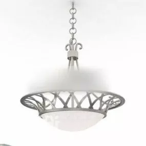 White Chandelier Pendant Lamp 3d model