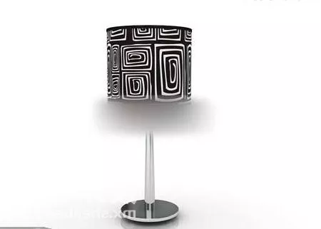 Table Lamp Black Cylinder Shade 3d model Table Lamp Black Cylinder Shade 3d model