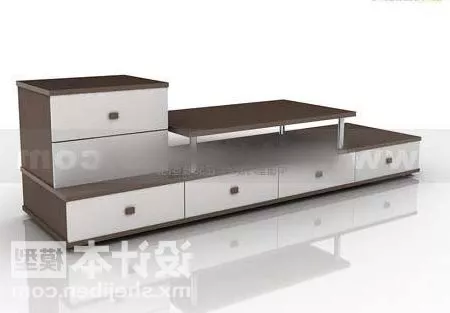 Smart Tv With Cabinet Stand 3d model