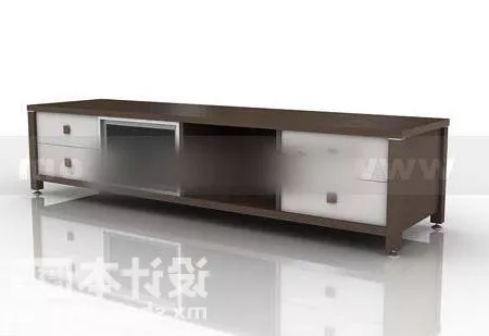 Rectangular Mdf Tv Cabinet 3d model Rectangular Mdf Tv Cabinet 3d model