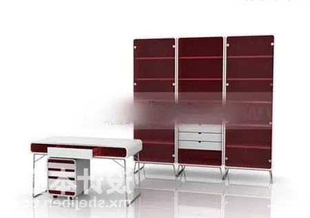 Wall Bookcase Library 3d model