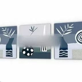 Modern Flat Painting Wall Photo 3d model